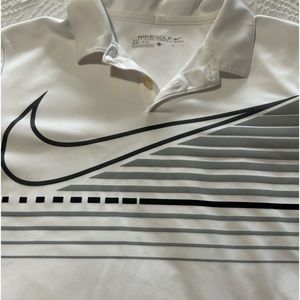 Boys youth white Nike polo shirt size large